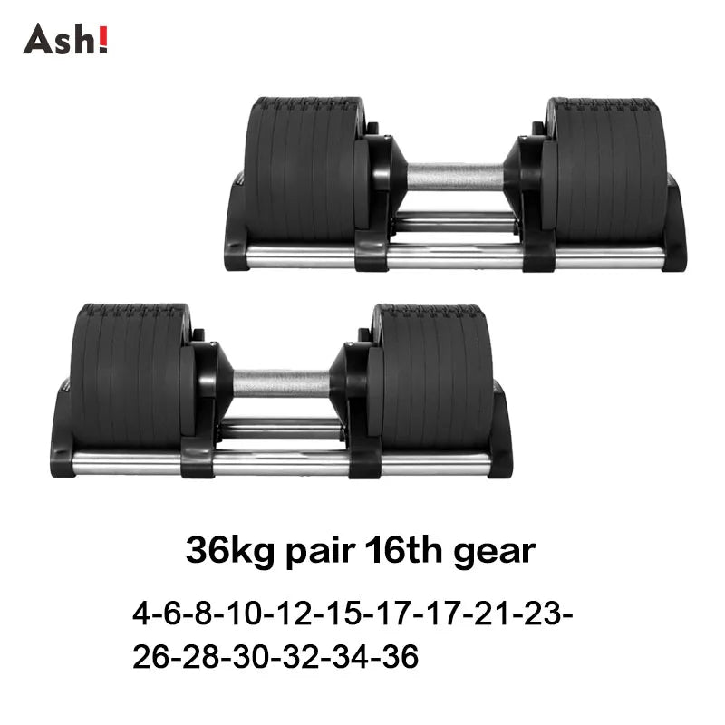 Adjustable Dumbbell Pair 2kg(5lb) or 4kg(9lb) Increase Max 45kg(100lb) Home Fitness OEM Dumbbells