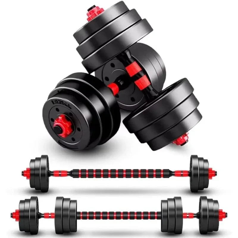 Adjustable-Dumbbells-Sets, Free Weights-Dumbbells Set of 2 Convertible To Barbell A Pair of Lightweight for Home Gym