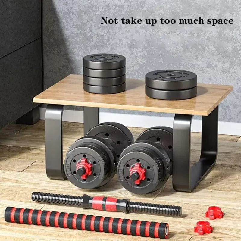 Adjustable-Dumbbells-Sets, Free Weights-Dumbbells Set of 2 Convertible To Barbell A Pair of Lightweight for Home Gym