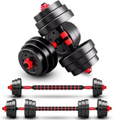 Adjustable-Dumbbells-Sets, Free Weights-Dumbbells Set of 2 Convertible To Barbell A Pair of Lightweight for Home Gym