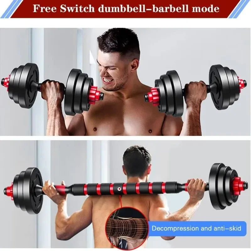 Adjustable-Dumbbells-Sets, Free Weights-Dumbbells Set of 2 Convertible To Barbell A Pair of Lightweight for Home Gym