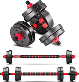 Adjustable-Dumbbells-Sets, Free Weights-Dumbbells Set of 2 Convertible To Barbell A Pair of Lightweight for Home Gym