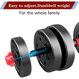 Adjustable-Dumbbells-Sets, Free Weights-Dumbbells Set of 2 Convertible To Barbell A Pair of Lightweight for Home Gym