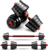 Adjustable-Dumbbells-Sets, Free Weights-Dumbbells Set of 2 Convertible To Barbell A Pair of Lightweight for Home Gym