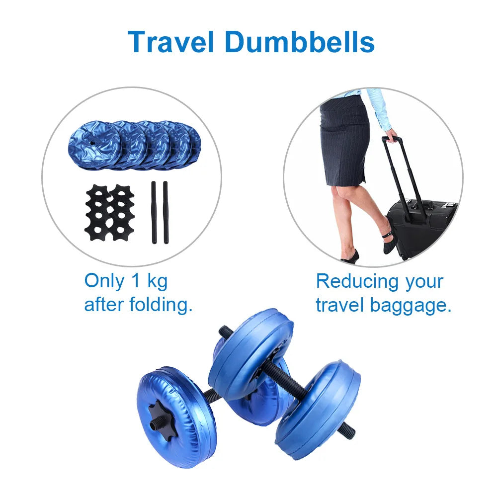 Adjustable Dumbbells Water Filled Weight Portable Workout Equipment for Body Building Strength Training Arm Muscle Fitness