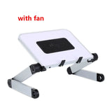 Adjustable Folding Laptop Desk Portable for Bed Table Notebook Cooler Fan Stand Multifunctional Computer Table Lap Office Desk