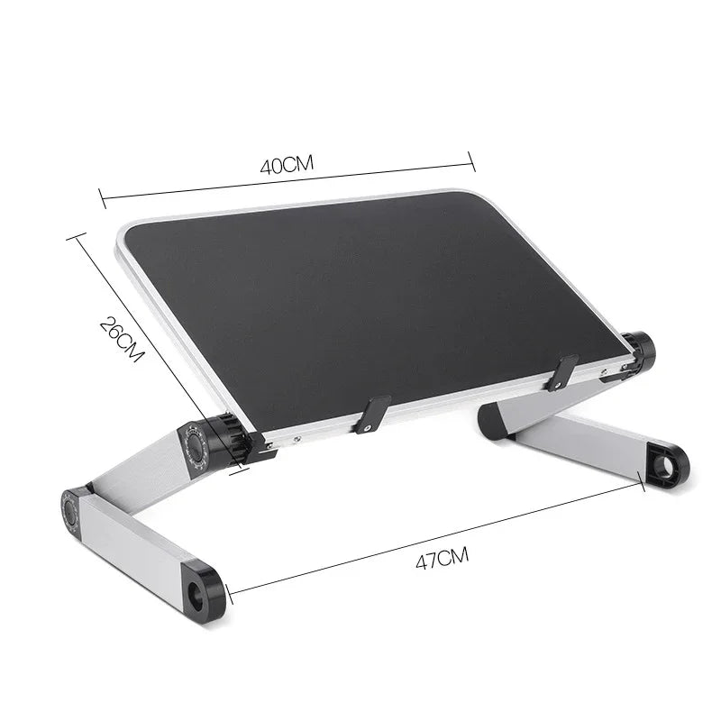 Adjustable Folding Laptop Desk Portable for Bed Table Notebook Cooler Fan Stand Multifunctional Computer Table Lap Office Desk