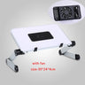 Adjustable Folding Laptop Desk Portable for Bed Table Notebook Cooler Fan Stand Multifunctional Computer Table Lap Office Desk