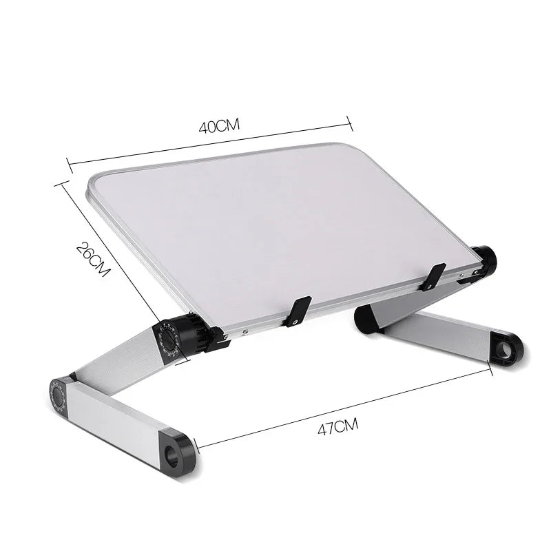 Adjustable Folding Laptop Desk Portable for Bed Table Notebook Cooler Fan Stand Multifunctional Computer Table Lap Office Desk