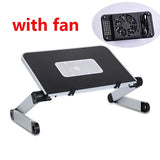 Adjustable Folding Laptop Desk Portable for Bed Table Notebook Cooler Fan Stand Multifunctional Computer Table Lap Office Desk