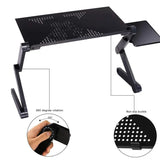 Adjustable Laptop Desk Ergonomic Portable TV Bed Lapdesk Tray PC Table Stand Notebook Table Sofa Desk Stand With Mouse Pad