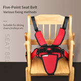 Adjustable five-point baby seat belt stroller stroller high chair dining chair child baby seat belt fixed belt seat belt