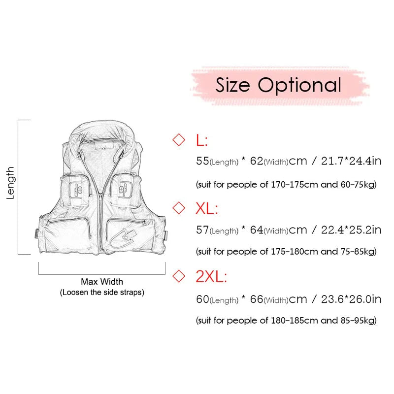 Adult Life Jacket Adjustable Buoyancy Aid Swimming Boating Sailing Fishing Water Sports Safety Life Man Jacket Vest