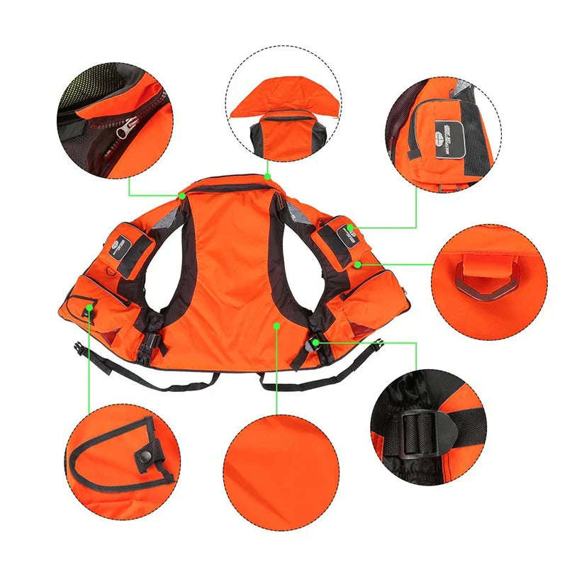 Adult Life Jacket Adjustable Buoyancy Aid Swimming Boating Sailing Fishing Water Sports Safety Life Man Jacket Vest