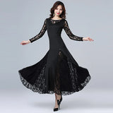 Adult Long Sleeve Lace Stitching Modern Dance Dress Dance Competition Big Skirt Dress Modern Dancing Clothes Practice