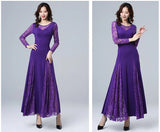 Adult Long Sleeve Lace Stitching Modern Dance Dress Dance Competition Big Skirt Dress Modern Dancing Clothes Practice