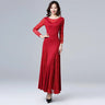 Adult Long Sleeve Lace Stitching Modern Dance Dress Dance Competition Big Skirt Dress Modern Dancing Clothes Practice