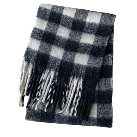 Luxury Cashmere Bright Solid Colors Women Scarf Winter Shawl and Wrap Bandana Pashmina Tassel Female Foulard Thick Blanket