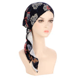 Muslims Women Turban Hat Headscarf Cotton Print Flower Chemo Beanies Hijab Bandanas & Nightcaps Chemotherapy Woman Islamic Gift