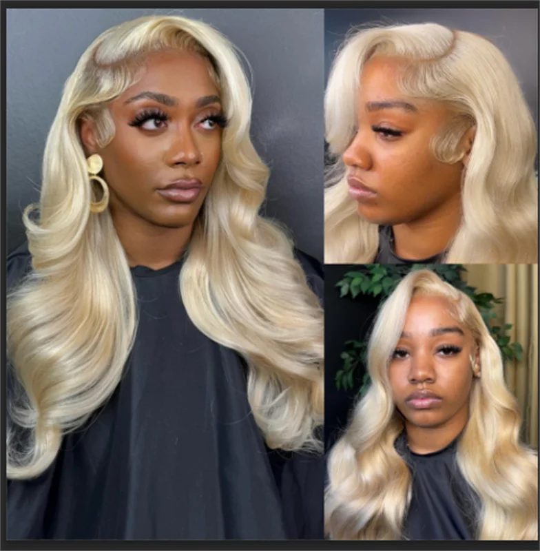 30 40 Inch 613 Honey Blonde Body Wave 250 Density 13x6 HD Lace Front Human Hair Wigs  13x4 HD  Lace Frontal Wig for black women