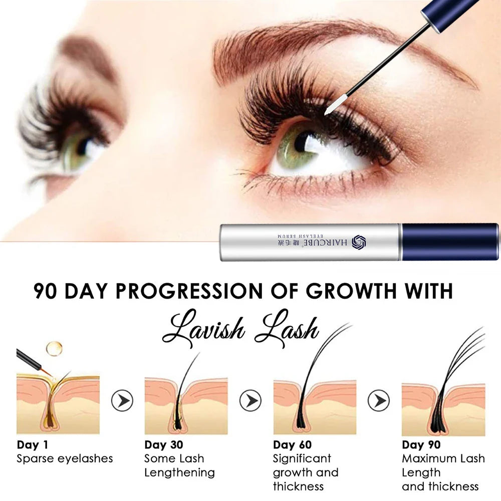 HAIRCUBE Eyelash Growth Serum Products Fast Eyelashes Essence Liquid Lengthening Thicker Lashes Treatment Serum Lash Eye Care