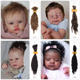 「natural curly hair」Witdiy brand reborn doll wig mohair is as soft as lanugo hair and uses safe dyes, so feel free