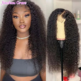 Kinky Curly Hair 5x5/4x4 HD Lace Closure Wigs Glueless Human Hair Wigs Transparent Closure Wig