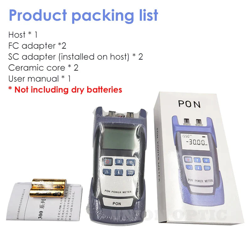 2023 NEW PON OPM Handheld Fiber Optical PON Power Meter FTTX/ONT/OLT 1310/1490/1550nm Test Equipments