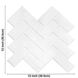 Kitchen Backsplash Waterproof DIY Wall Tiles Self Adhesive Herringbone Wall Sticker Heatproof Vinyl Wallpaper 5pcs a lot