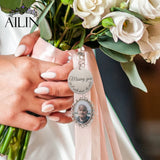 AILIN Dropshipping Customized Bridal Bouquet Photo Charm Memorial Stainless Steel Charms Wedding Keepsake Bouquets Jewelry Gifts