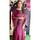 African Dresses For Women 2023 Autumn Lady Clothing Diamonds Femme Robe Long Sleeve Maxi High Quality Muslim Dress