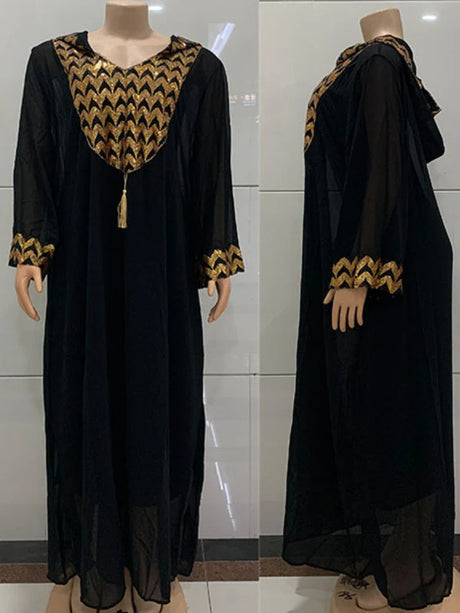 African Dubai Muslim Dress Women Hooded Abaya Knitted Kaftan Evening Dresses Morocco Caftan Abayas Islam Robe Musulmane Vestido