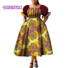 African Style Dresses for Women Puff Sleeve High Waist Gowns Ankara African Dress Princess Dress Robe Africaine Femme WY9970