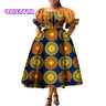 African Style Dresses for Women Puff Sleeve High Waist Gowns Ankara African Dress Princess Dress Robe Africaine Femme WY9970