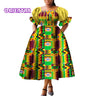 African Style Dresses for Women Puff Sleeve High Waist Gowns Ankara African Dress Princess Dress Robe Africaine Femme WY9970