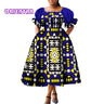 African Style Dresses for Women Puff Sleeve High Waist Gowns Ankara African Dress Princess Dress Robe Africaine Femme WY9970