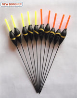 Agape10pcs/Lot Pole Fishing Carp Floats Bobbers Fluctuator 0.5/1.0/2.0g Stick Buoys Balsa Wood Material Oem Factory Store 201137