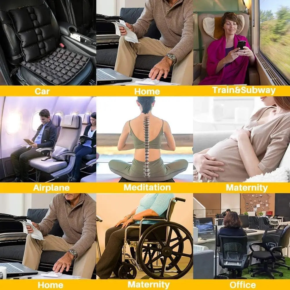 Air Cushion Portable Car Seat Office Chair Wheelchair Pad Anti Bedsore Orthopedics Pain Pressure Relief Cushion Camping Seat Mat