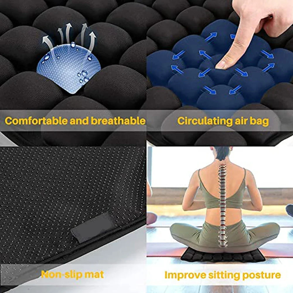 Air Cushion Portable Car Seat Office Chair Wheelchair Pad Anti Bedsore Orthopedics Pain Pressure Relief Cushion Camping Seat Mat