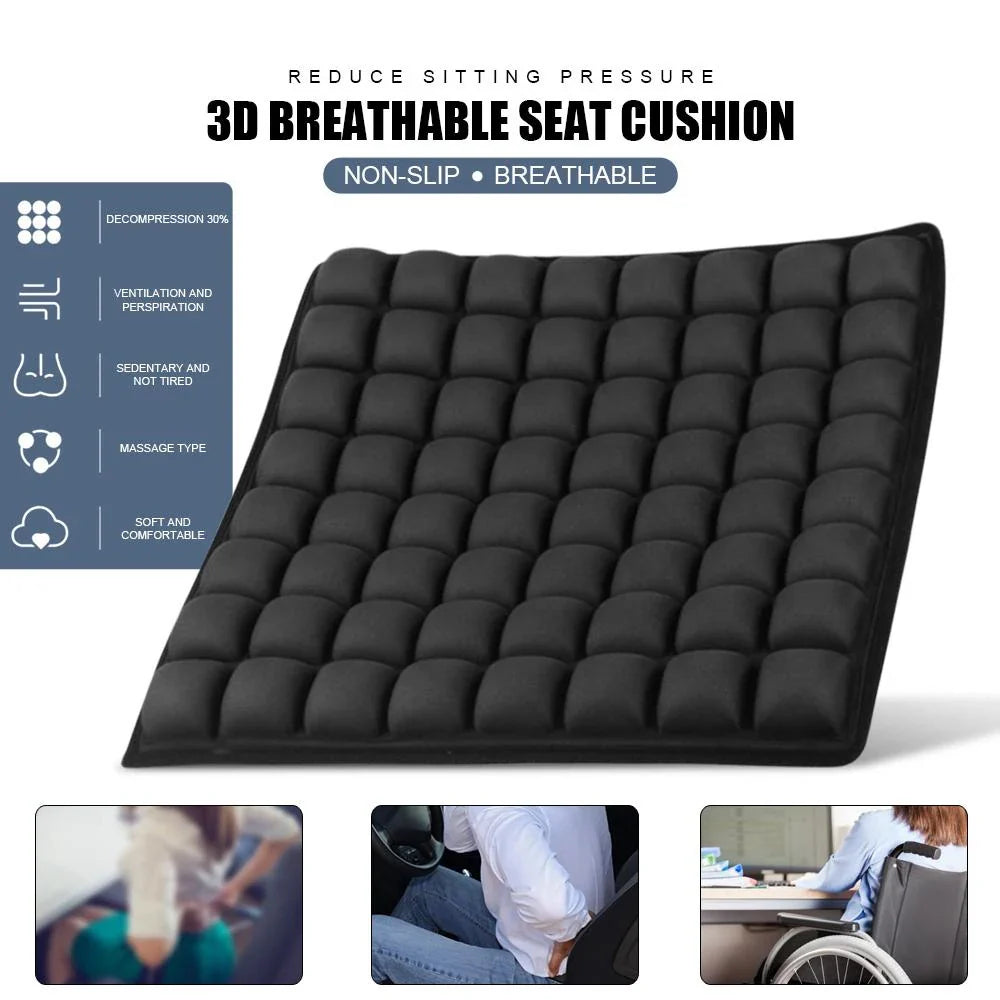 Air Cushion Portable Car Seat Office Chair Wheelchair Pad Anti Bedsore Orthopedics Pain Pressure Relief Cushion Camping Seat Mat