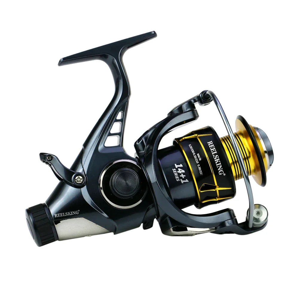 All Metal 4.9:1/5.2:1 Spinning Fishing Reel Freshwater/Saltwater Carp Fishing Reel Ahead/Post Double Brake Smooth Casting Reel