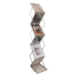 Aluminum Alloy Bookshelf Foldable Storage Rack Magazine Holder Living Room Furniture Sundries Display Stand Cabinet Bookcase