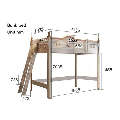 American Noble Children Beds Solid Wood Bunk Girl Large Luxury Children Beds High Kids Camas Dormitorio Bedroom Furniture WZ50CB