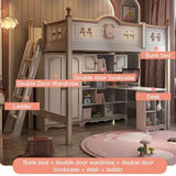 American Noble Children Beds Solid Wood Bunk Girl Large Luxury Children Beds High Kids Camas Dormitorio Bedroom Furniture WZ50CB