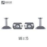 Ananas Surf M6, M8 HydroFoil Board Mount Torx Screw And T-Nut 316 Stainless Steel Set Kite Wing Winsurf  Accessories