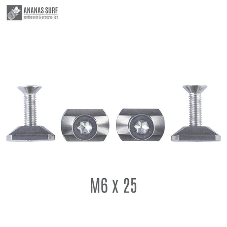 Ananas Surf M6, M8 HydroFoil Board Mount Torx Screw And T-Nut 316 Stainless Steel Set Kite Wing Winsurf  Accessories