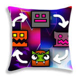 Angry Geometry Dash Print Pillow Case Cartoon Cushion Covers For Sofa Bed Home Decorative Pillow Covers Kids Pillowcases 45*45cm