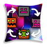 Angry Geometry Dash Print Pillow Case Cartoon Cushion Covers For Sofa Bed Home Decorative Pillow Covers Kids Pillowcases 45*45cm