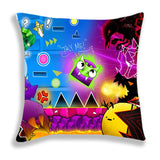 Angry Geometry Dash Print Pillow Case Cartoon Cushion Covers For Sofa Bed Home Decorative Pillow Covers Kids Pillowcases 45*45cm