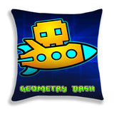 Angry Geometry Dash Print Pillow Case Cartoon Cushion Covers For Sofa Bed Home Decorative Pillow Covers Kids Pillowcases 45*45cm